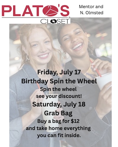 Celebrating 25 years! Come Spin the Wheel, Friday. Grab Bag Sat.