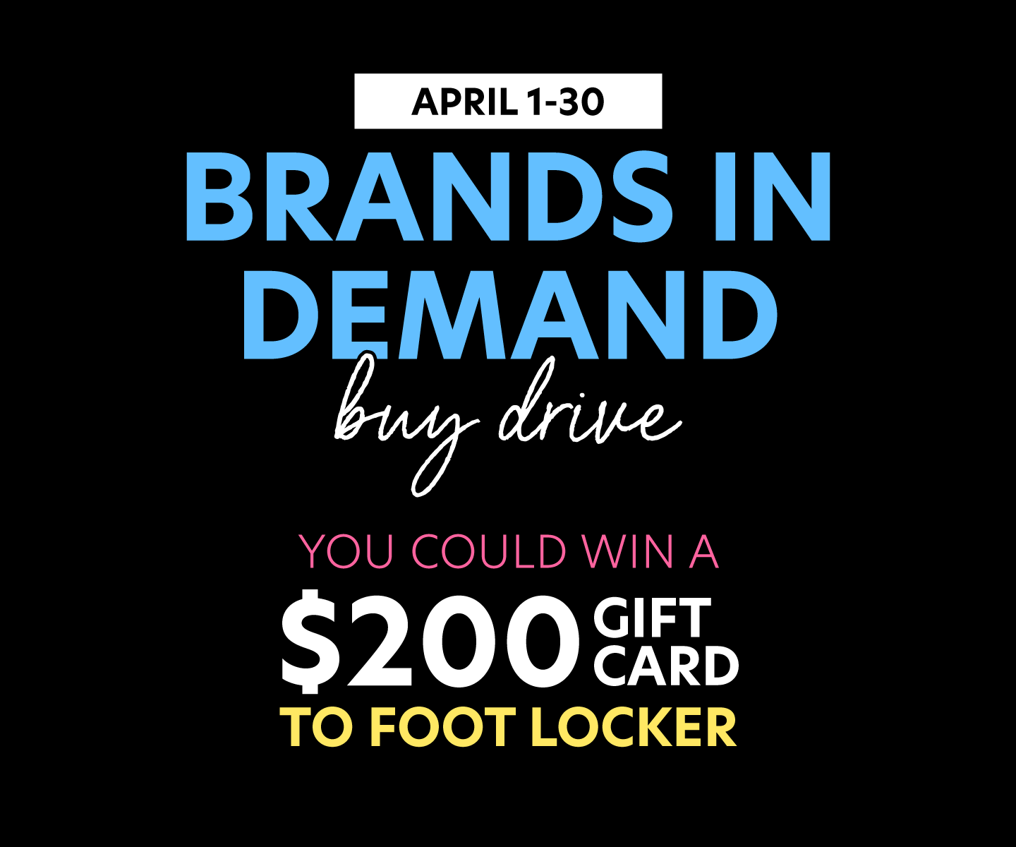 You could win a $200 Foot Locker gift card when you sell to us