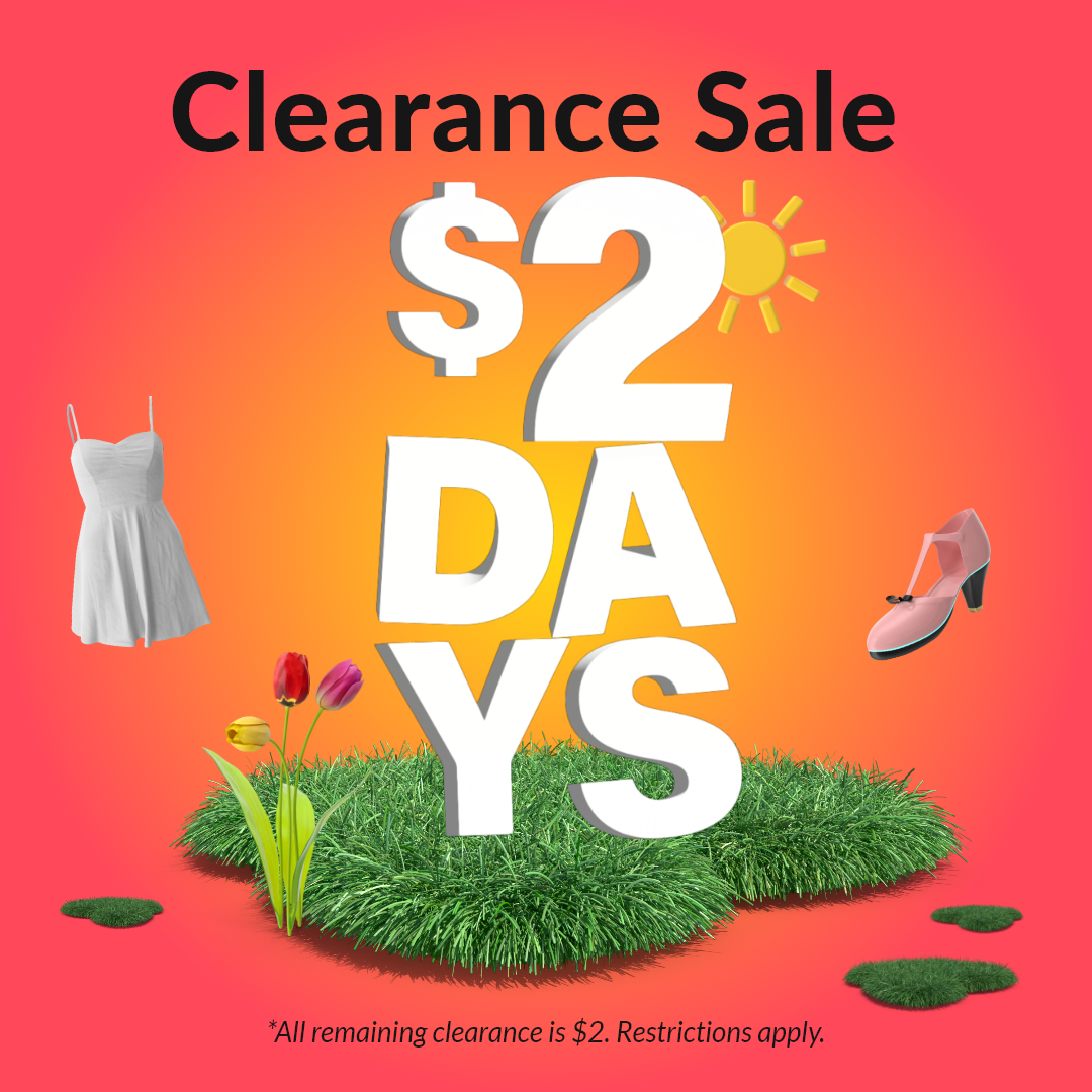 All remaining clearance items are $2!