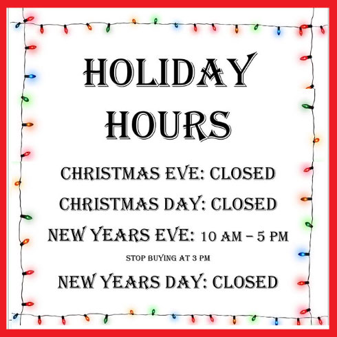 Holiday Hours