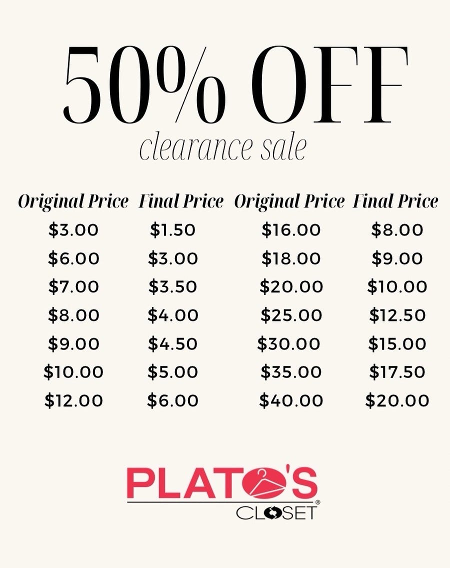 50% Clearance