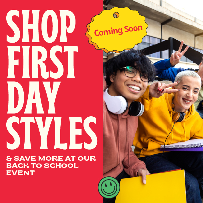 Shop the best shoes, backpacks, and top trends dropping for one day only on August 1st! Find amazing styles from brands like Nike, Lululemon, Free People, Aerie, American Eagle, Adidas, Vans, Birkenstock, Coach, and more. Stay tuned to our social media for sneak peeks leading up to the event. Spend $75 or more at the event and receive a FREE tote bag while supplies last!