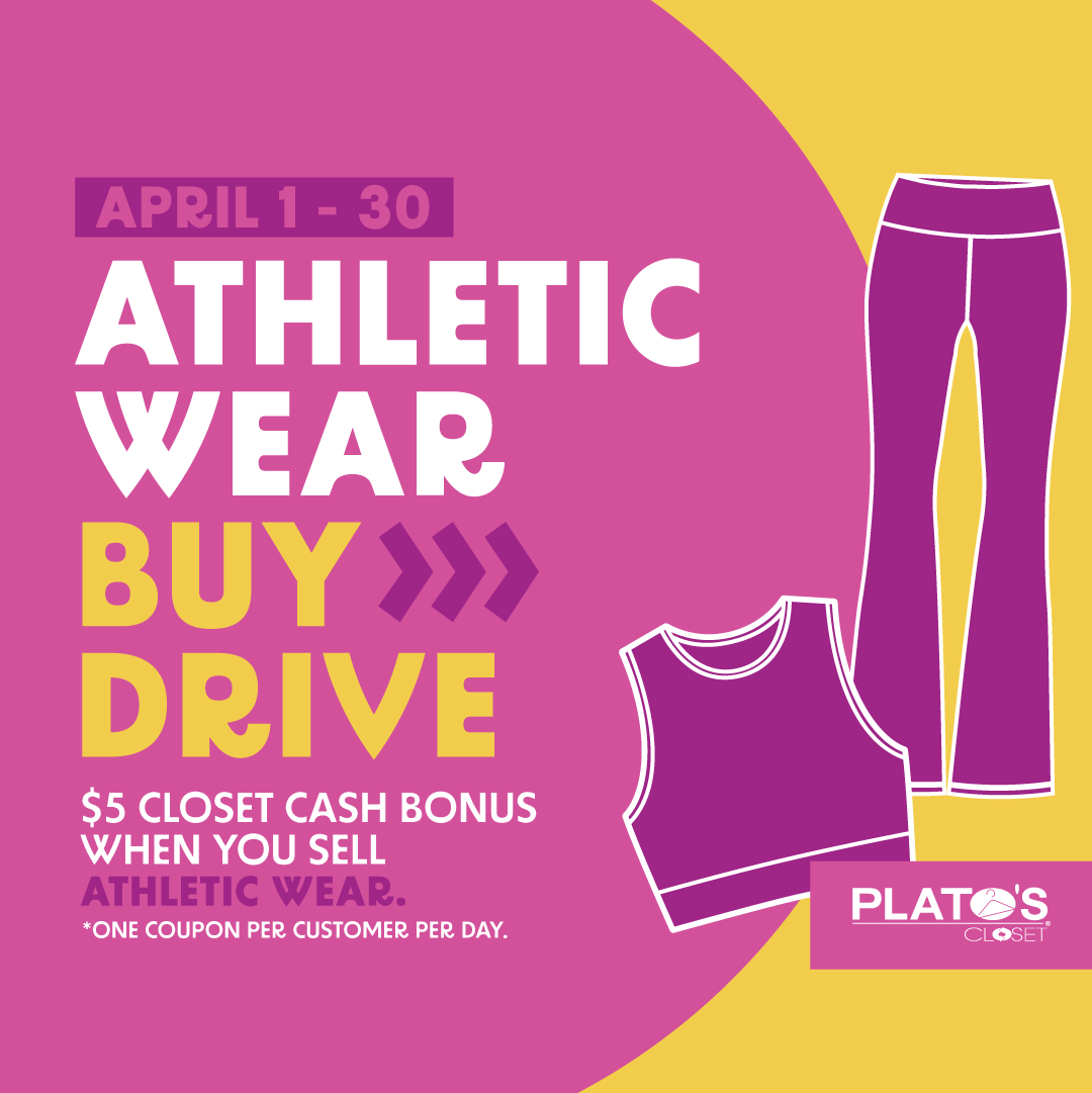 We pay cash for athletic wear