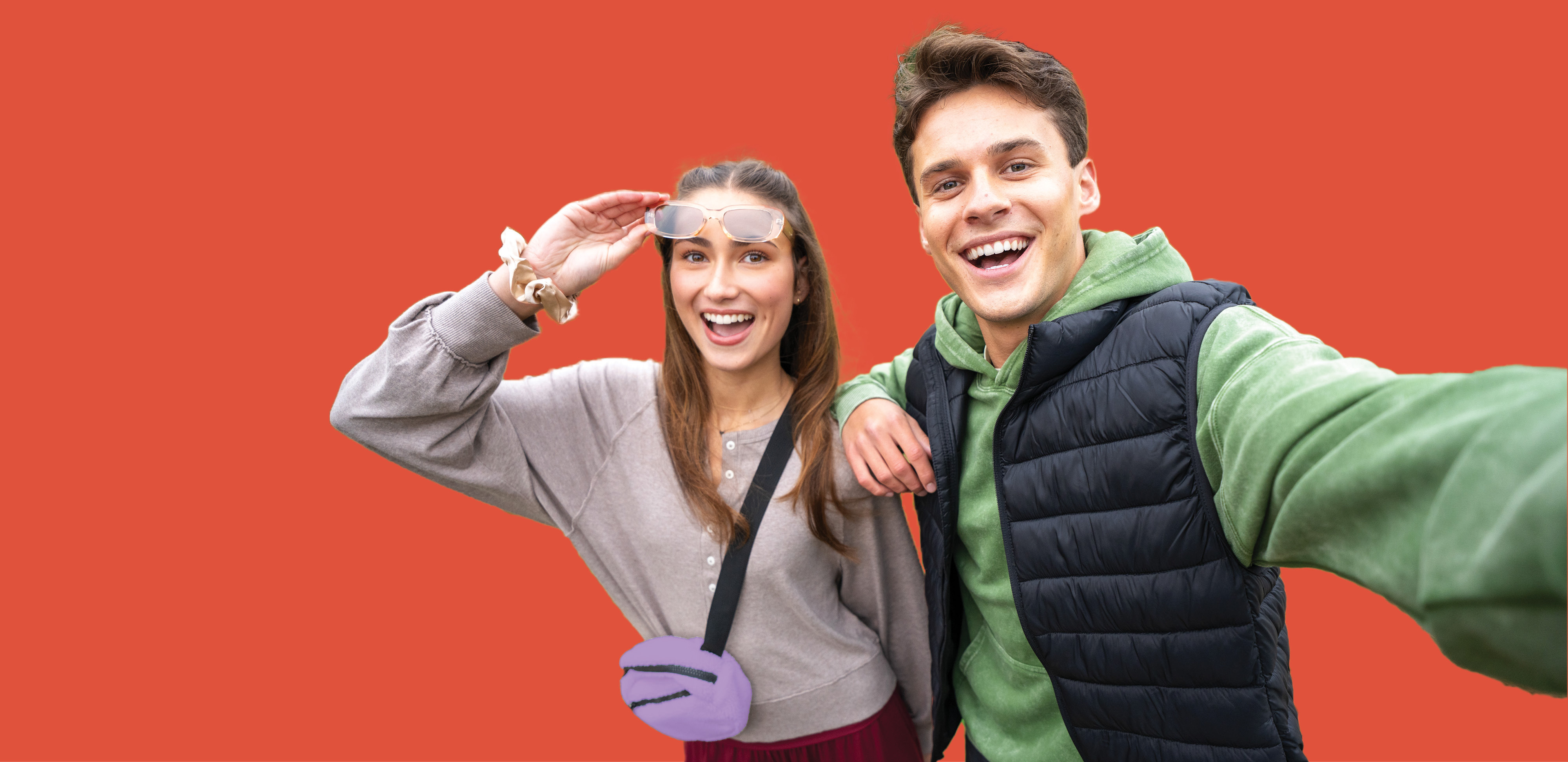 Girl and Guy in fall clothing