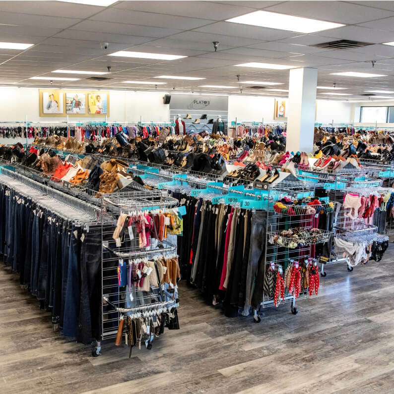 Image showing racks of clothing inside a Plato's Closet