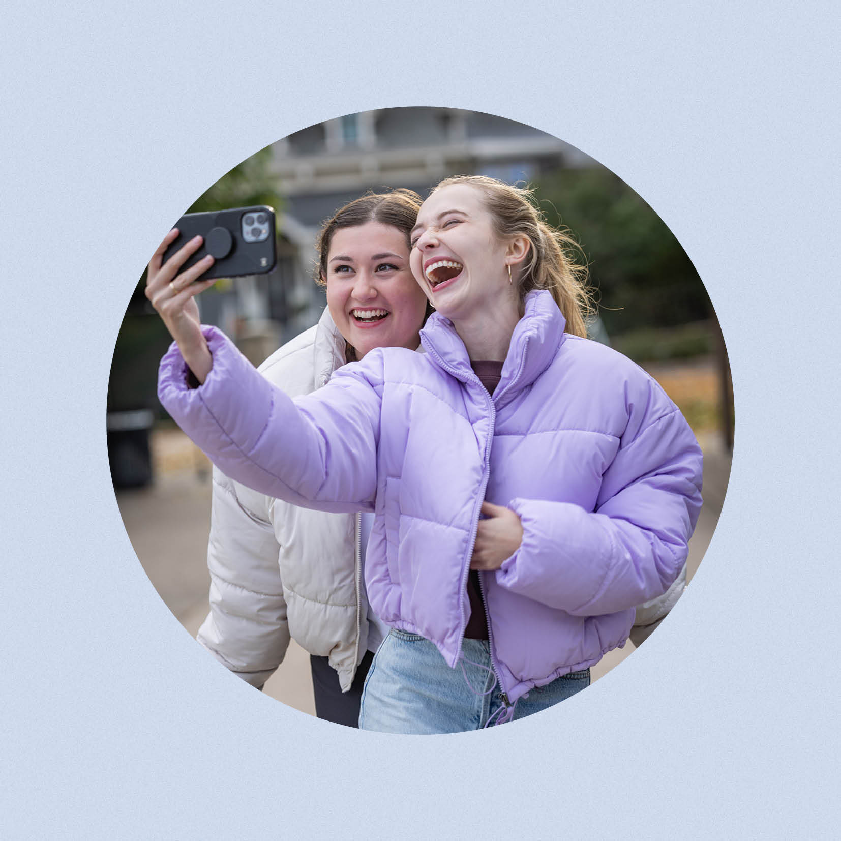 Three young adults dressed stylish