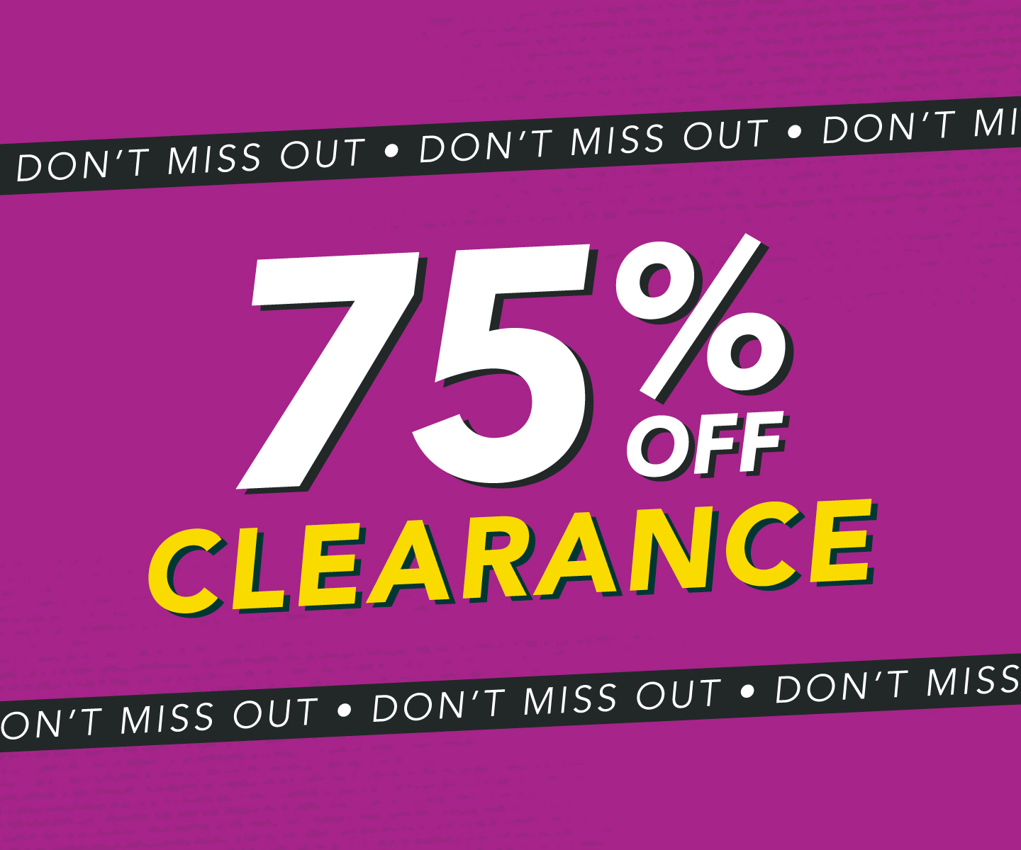 75% Off Clearance