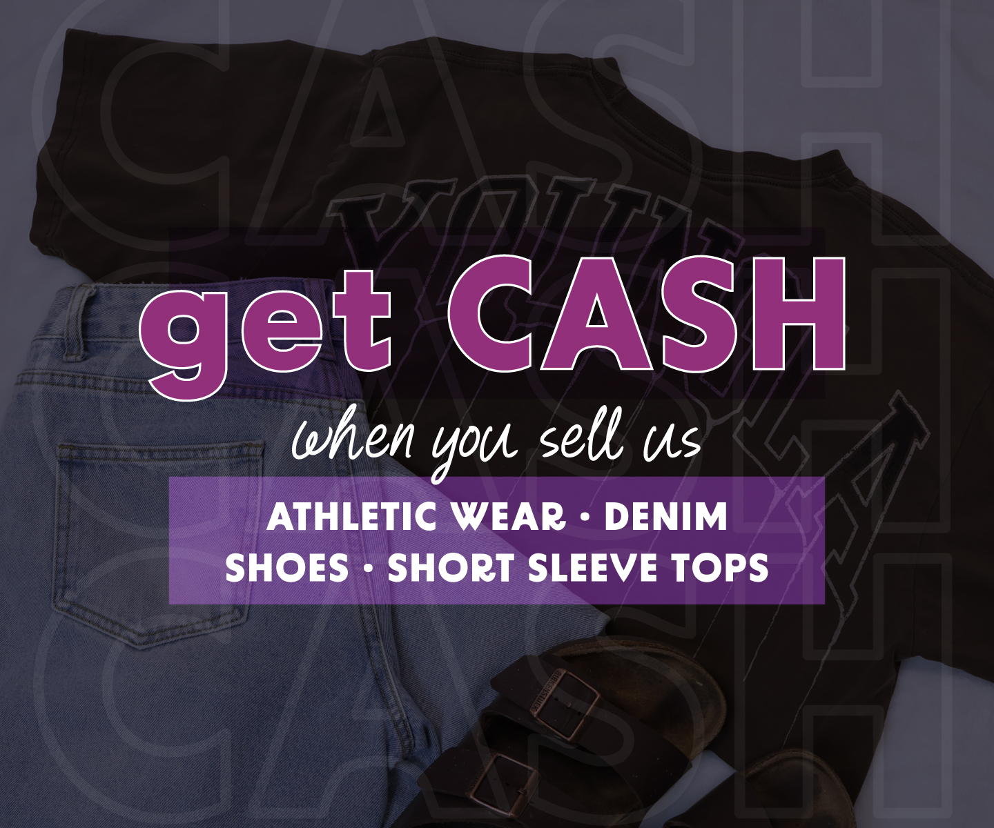 We are buying Denim, Shoes, Athletic Wear, and Short Sleeve Tops