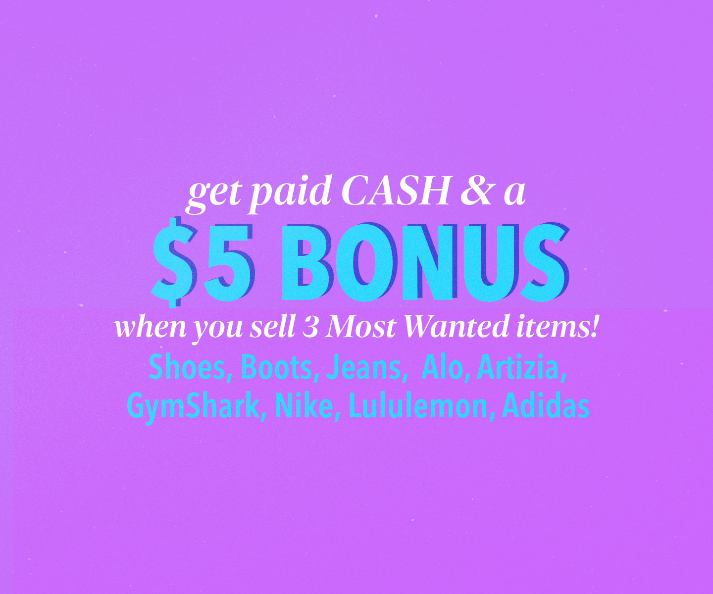 Most Wanted Items: sell combo of 3 for cash and extra 5 dollars