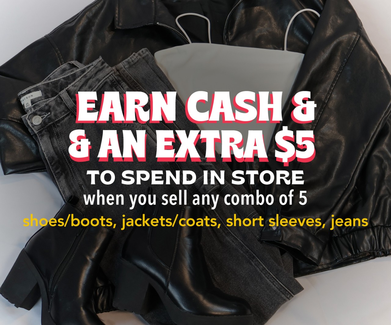 Sell combo of 5 most wanted items for cash and extra 5 dollars