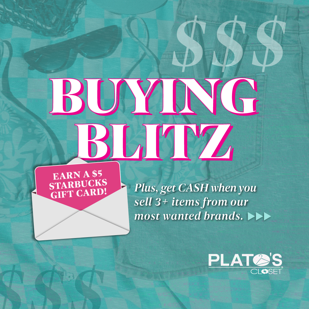 get CASH and a $5 Starbuck's Gift Card when you sell us styles from alo, pacsum, john galt, brand melville and aritzia