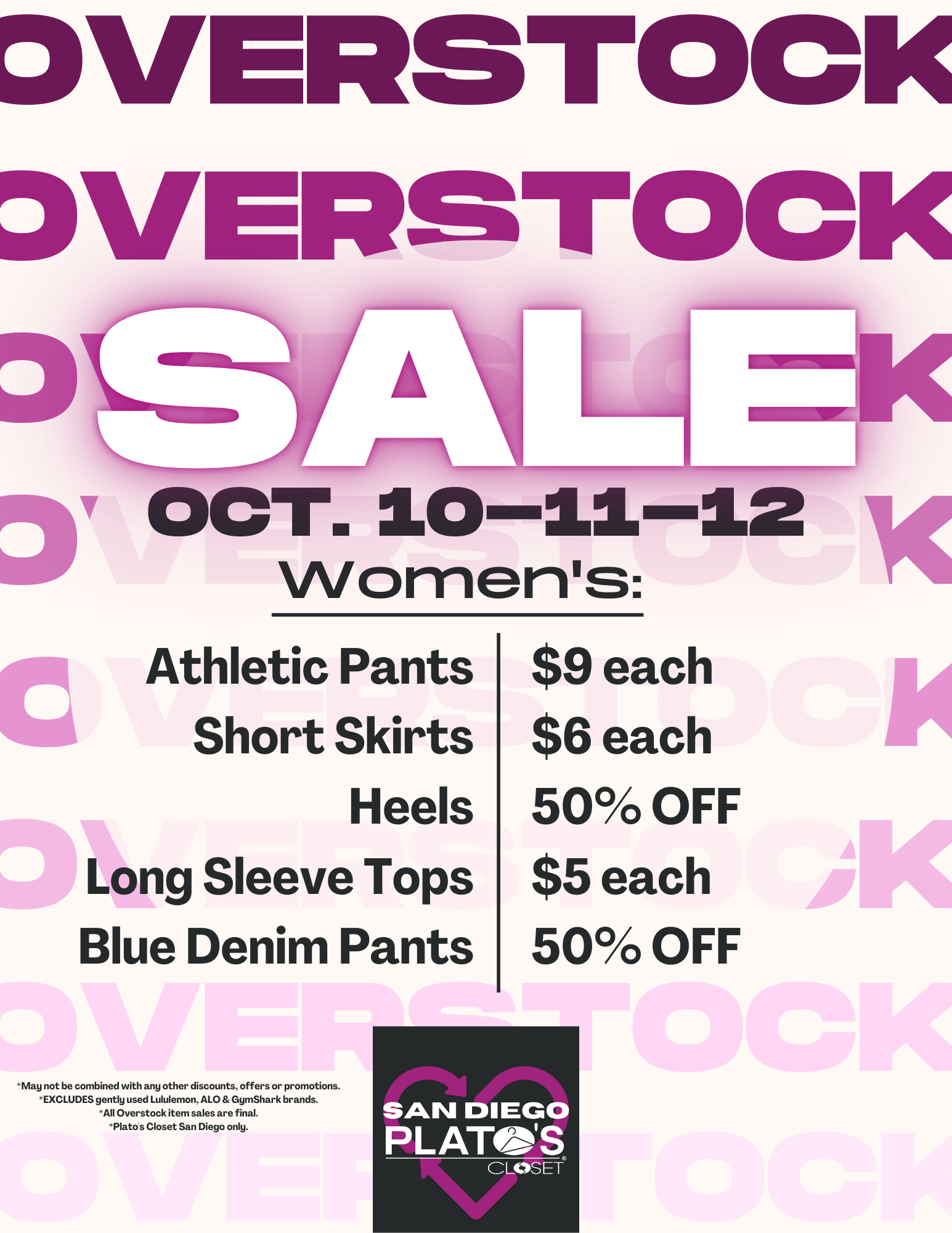 Overstock Sale Event