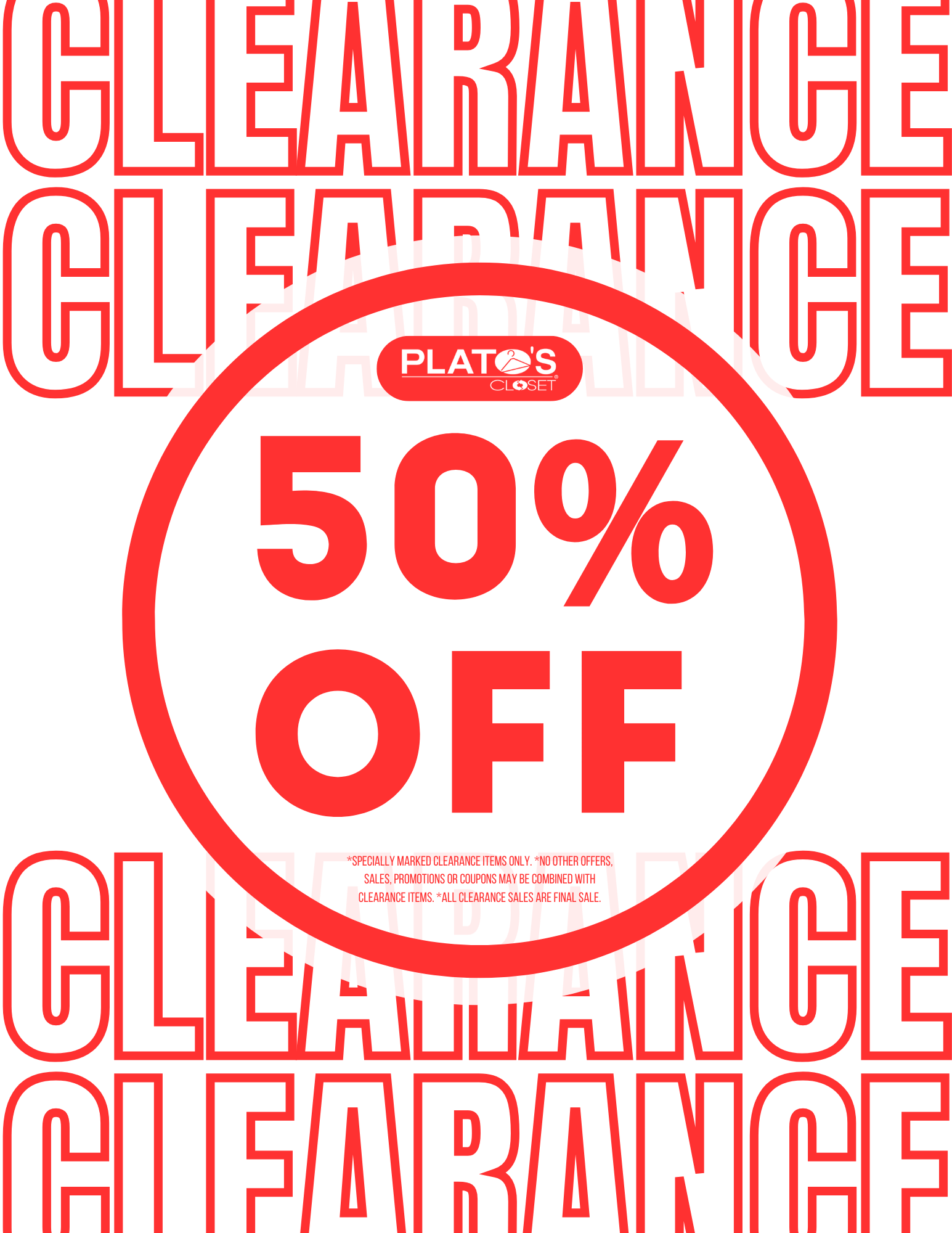 50% Off Clearance