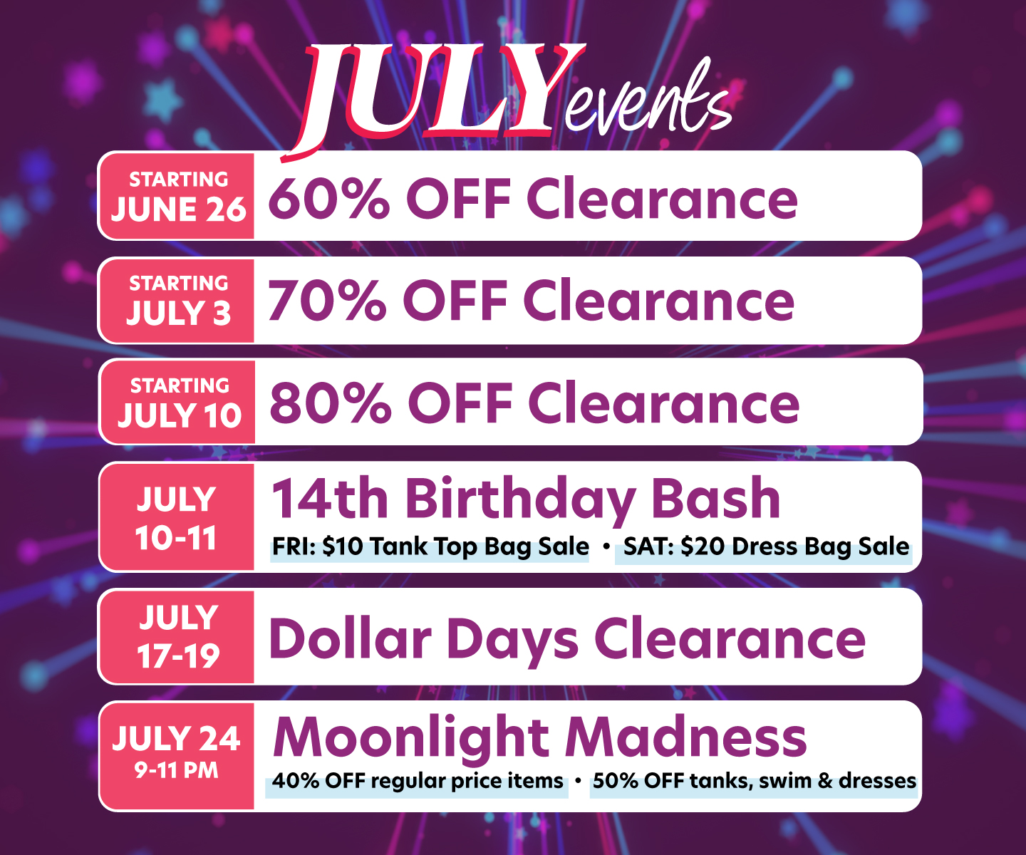 July Events