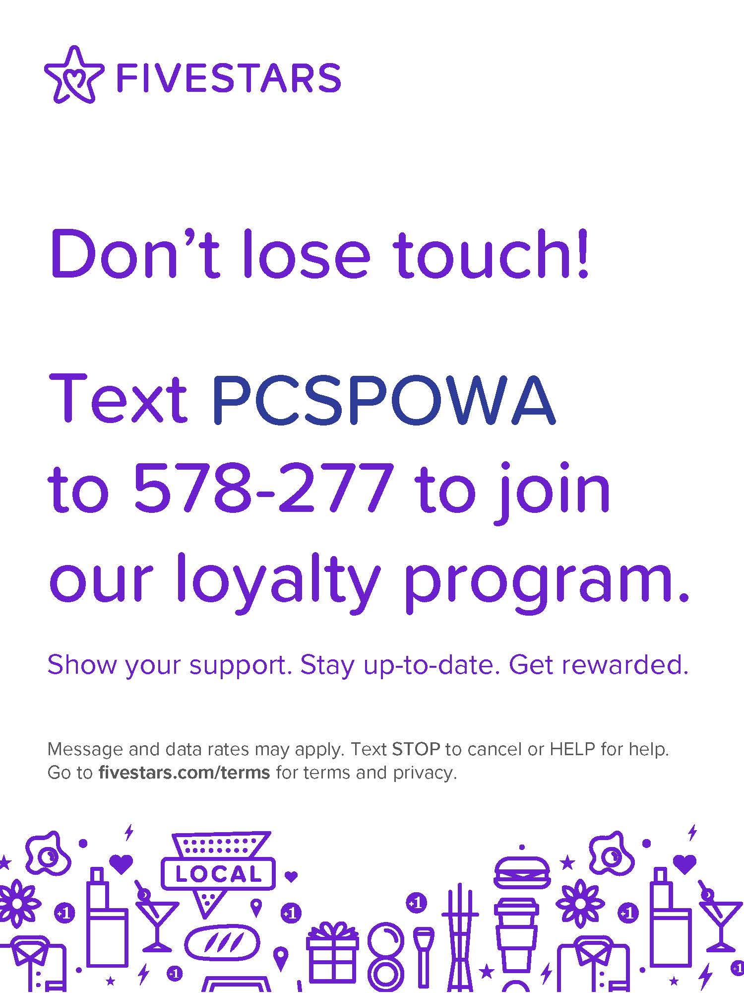 rewards text to join