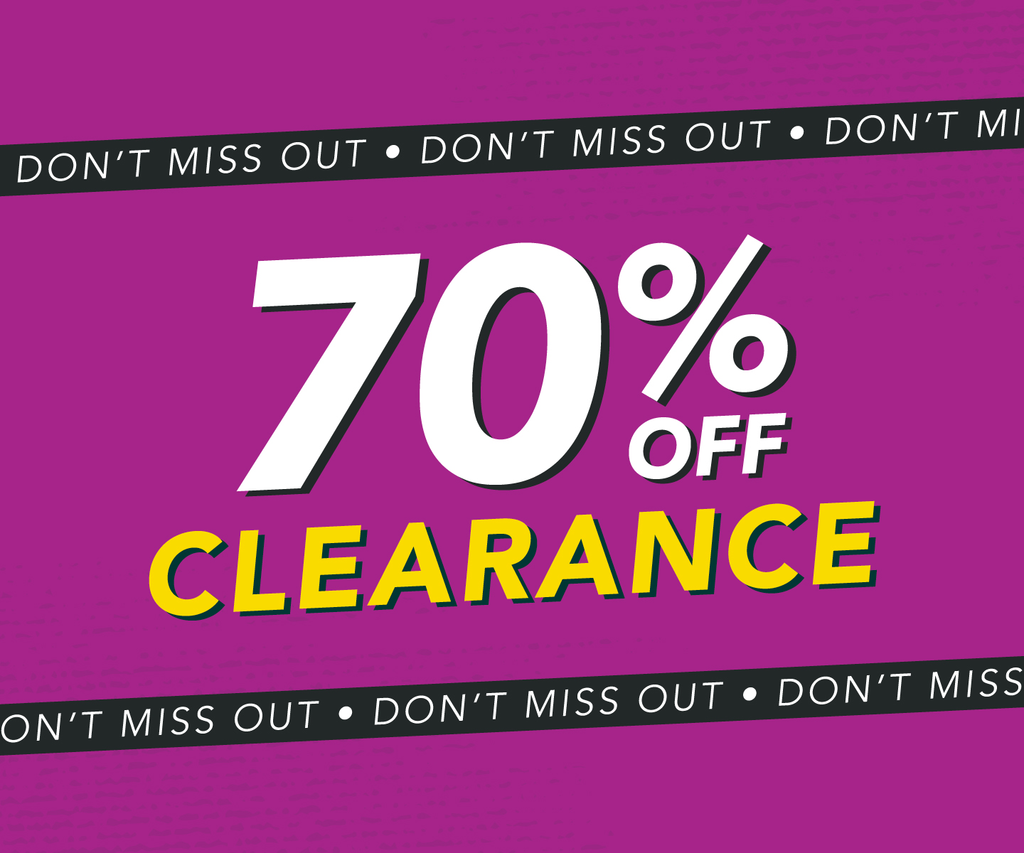 70% OFF CLEARANCE Going On Now