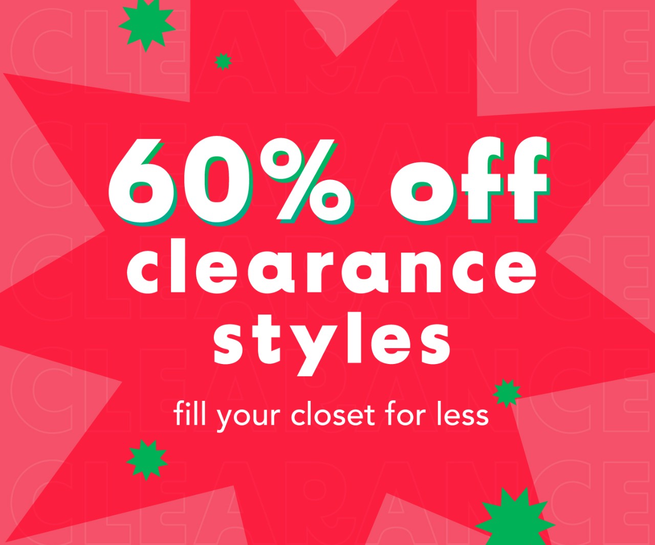 60% OFF Clearance