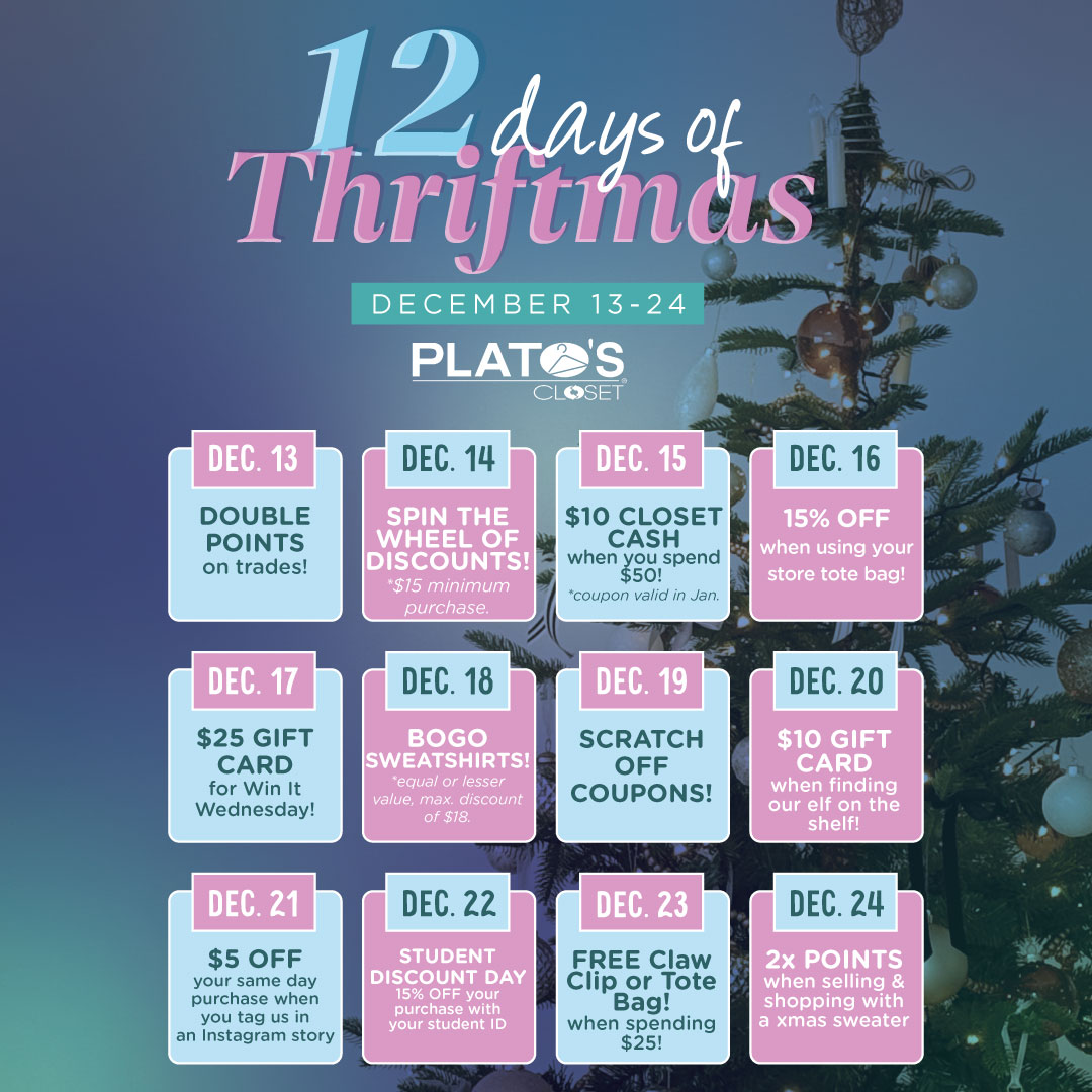 Shop our 12 Days of Thriftmas
