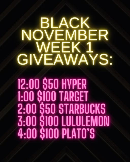 Black November - Week 1