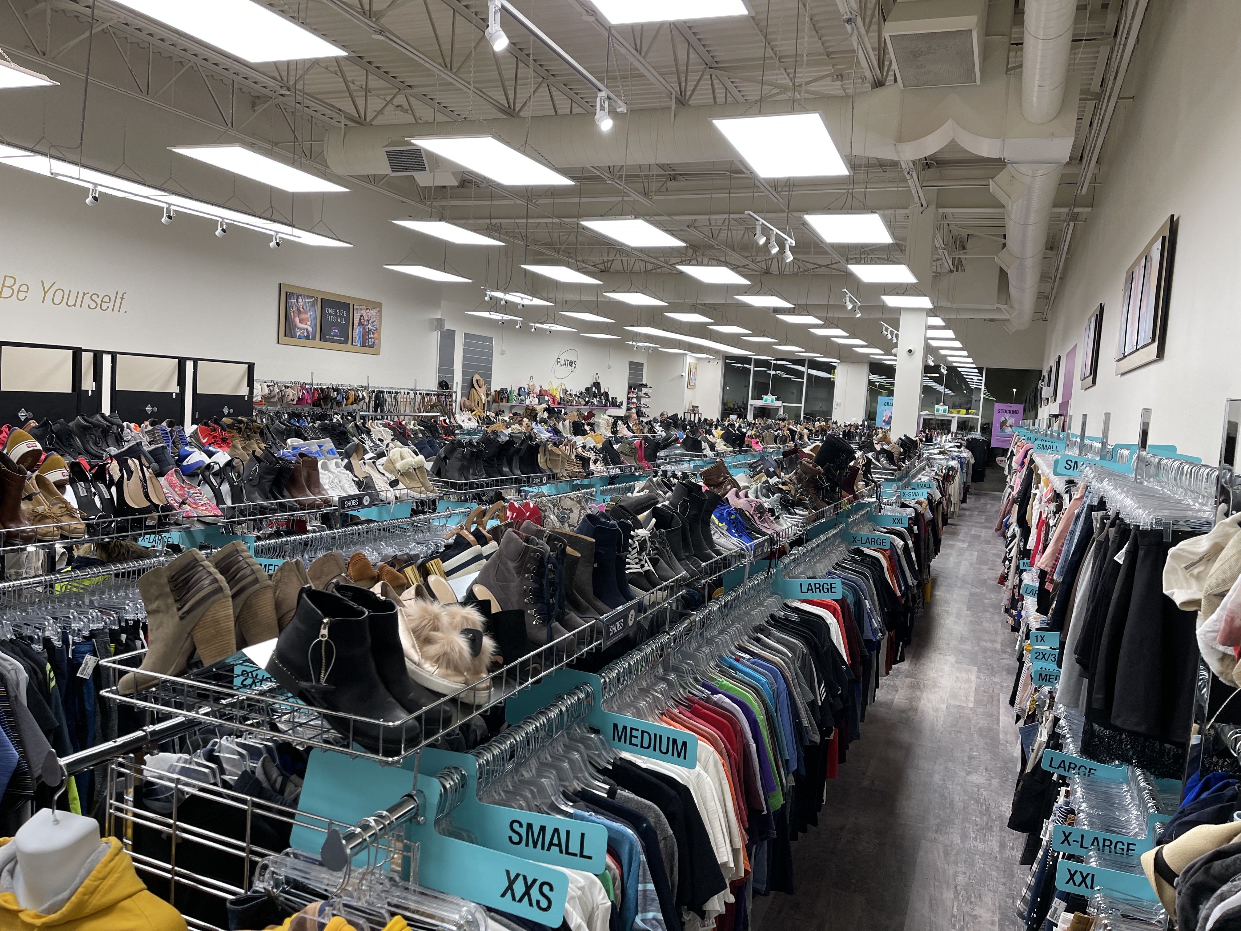 Mens section of the store, inside plato's closet.