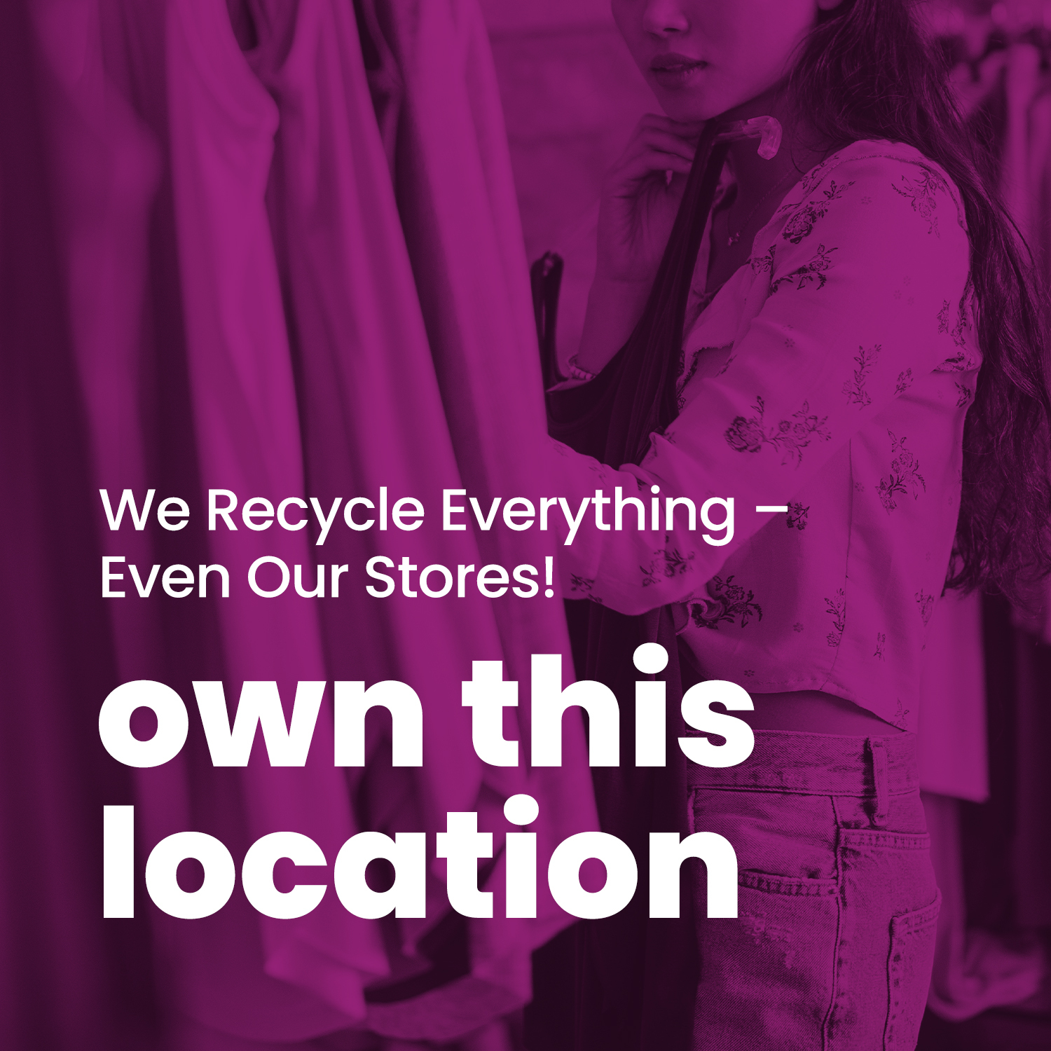 We recycle everything- even our stores! Own this location!