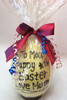 Personalised hollow white chocolate egg 215mm high $45.00