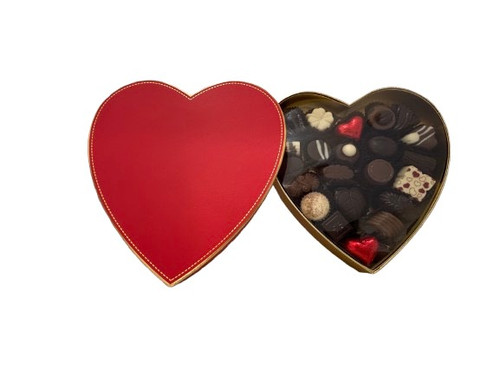 Deluxe red /gold heart box - 22 chocolates $87.50