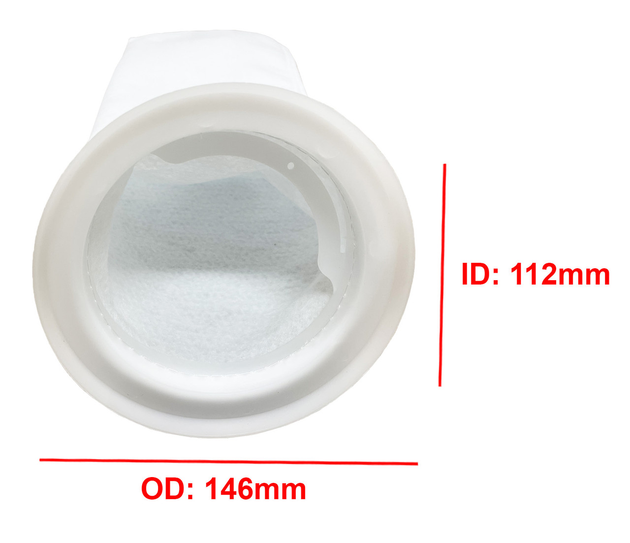 12Pack Water Filter Bag with Plastic Flange for Clean Water