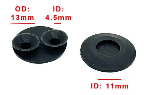 Double Holed Black Sucker for Light Stock for Komori - Dozen (12)