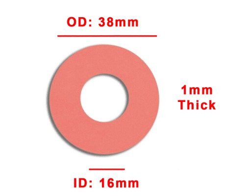 Bag of 25 Flat Rubber Suckers, 1-1/2" x 5/8" x 1/32" Pink