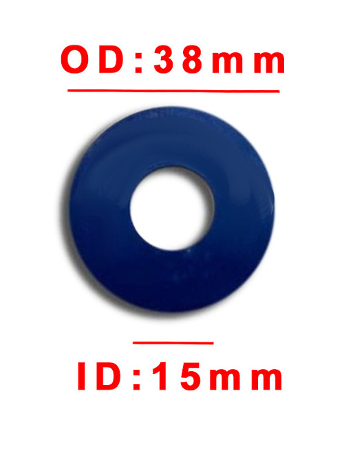 Bag of 25 Flat Rubber Sucker,38mm x 15mm x 1mm - Dark Blue