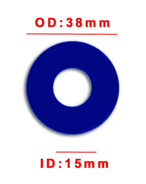 Bag of 25 Flat Rubber Suckers, 38 x 15 x .7mm - Dark Blue