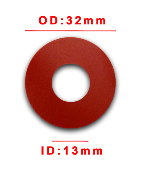 Red Silicon Flat Sucker - 32mm x 13mm