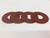 Bag of 25 Flat Rubber Suckers, 32mm x 13mm x 0.8mm, Replaces 66.028.406/C - Red (Silicon)