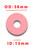 Flat Pink Rubber Sucker - 38 mm x 13 mm