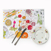 Jewish New Year 'Rosh Hashana' Laminated Original Special Foods-Print Placemats Set of 2