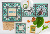 Istanbul blue Matzah cover and afikoman set for Passover Seder  