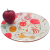 Rosh Hashanah round Perspex plate with matching honey jar and wooden honey comb