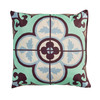 Flower Tile Cushion - Aqua