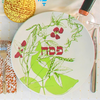 Barbara Shaw Botanical green Passover Seder Plate