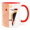 'Flights of Fancy': Woodpecker Bird of Israel Red Coffee or Tea Mug 