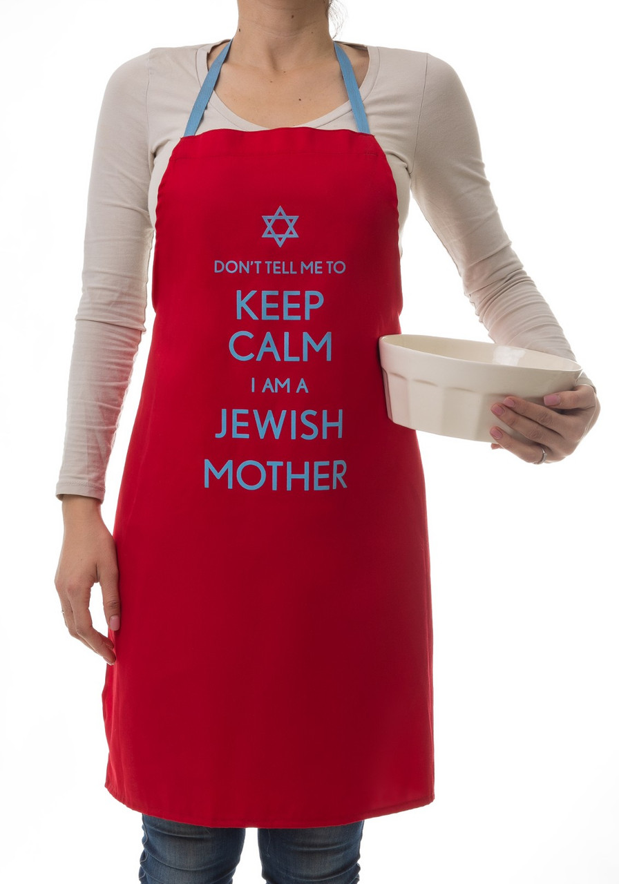 kosher red The original I am a Jewish Mother cooking apron fun Jewish  mothers gift Israeli Judaica