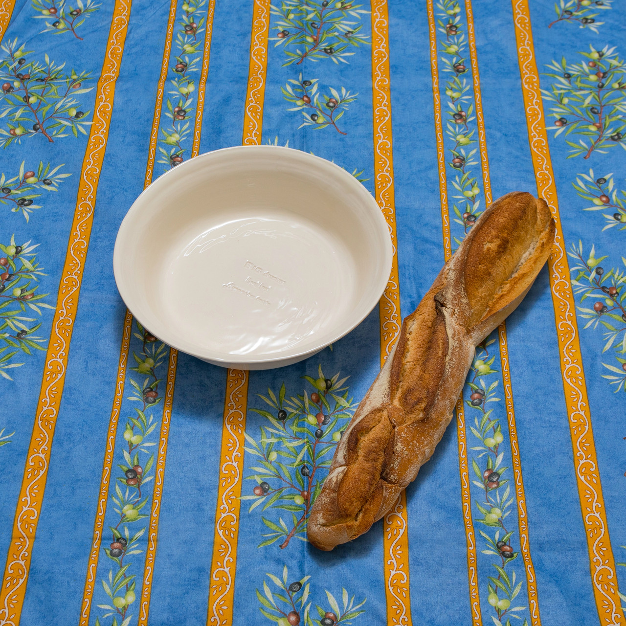 Blue Olive branch Easy Clean Tablecloth - Thumbnail 3