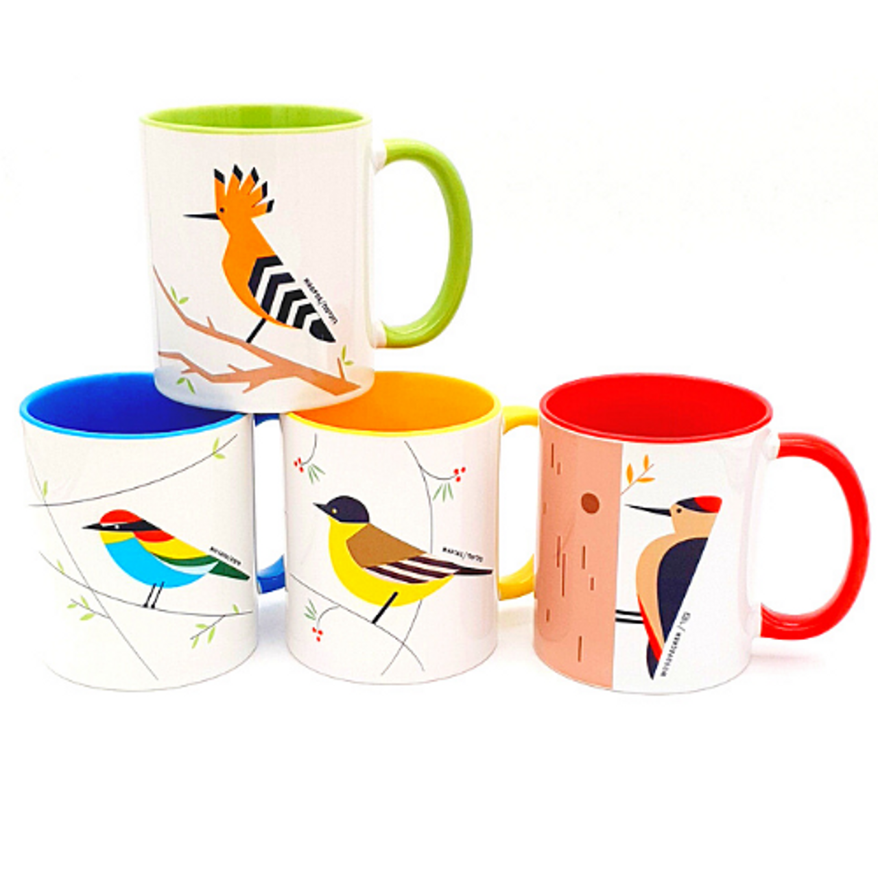 Wagtail Bird of Israel 'Flights of Fancy' Yellow coffee Mug