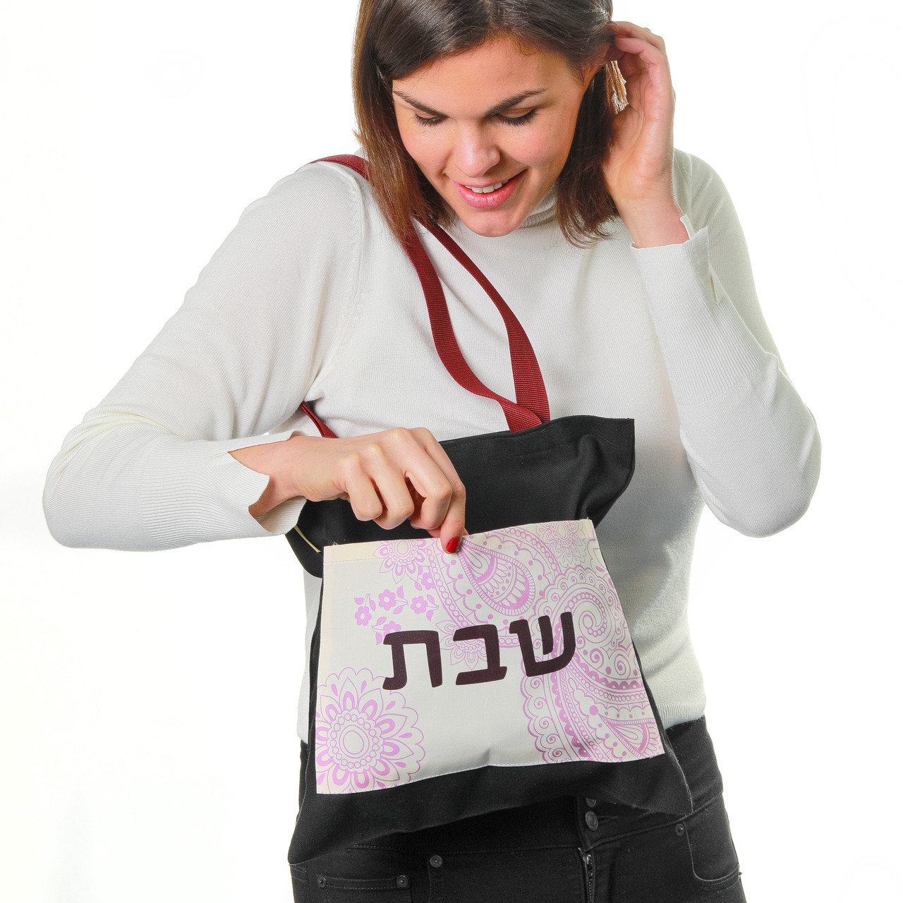 Paisley design Shabbat carry Bag - Thumbnail 2