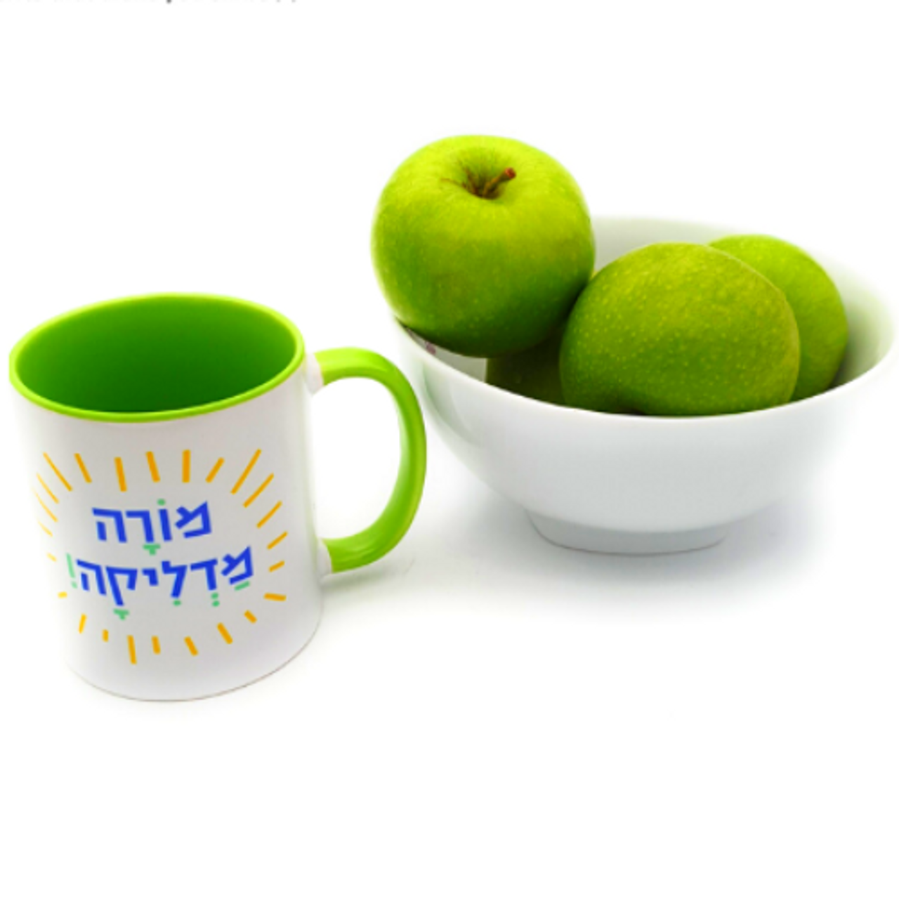 Shalom Israel - Hebrew Alphabet Mug - The Jerusalem Gift Shop