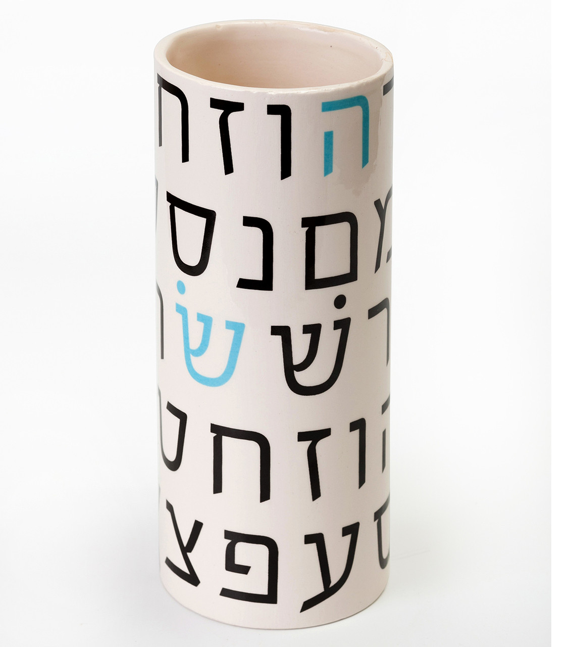 modern hebrew alphabet unique vase for the jewish home