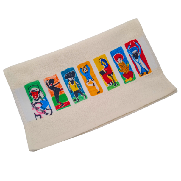 Faces of Israel design Netilat yadyim towel 