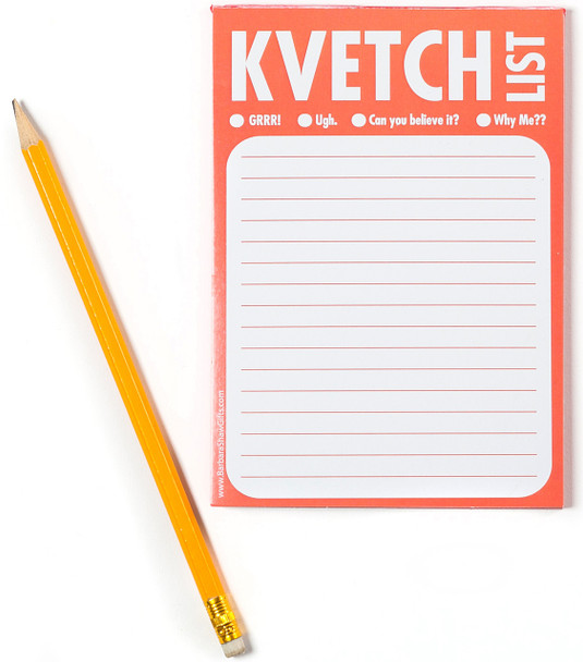 "Kvetch" /Complaints List in Yiddish Magnetic Notepad