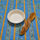Blue Olive branch Easy Clean Tablecloth